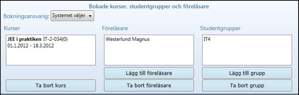 För att göra en bokning kan du kopiera bokningsmallen från en befintlig bokning, eller skapa en helt ny bokningsmall. Välj något av de rödmarkerade områdena på bilden ovan för att komma igång.