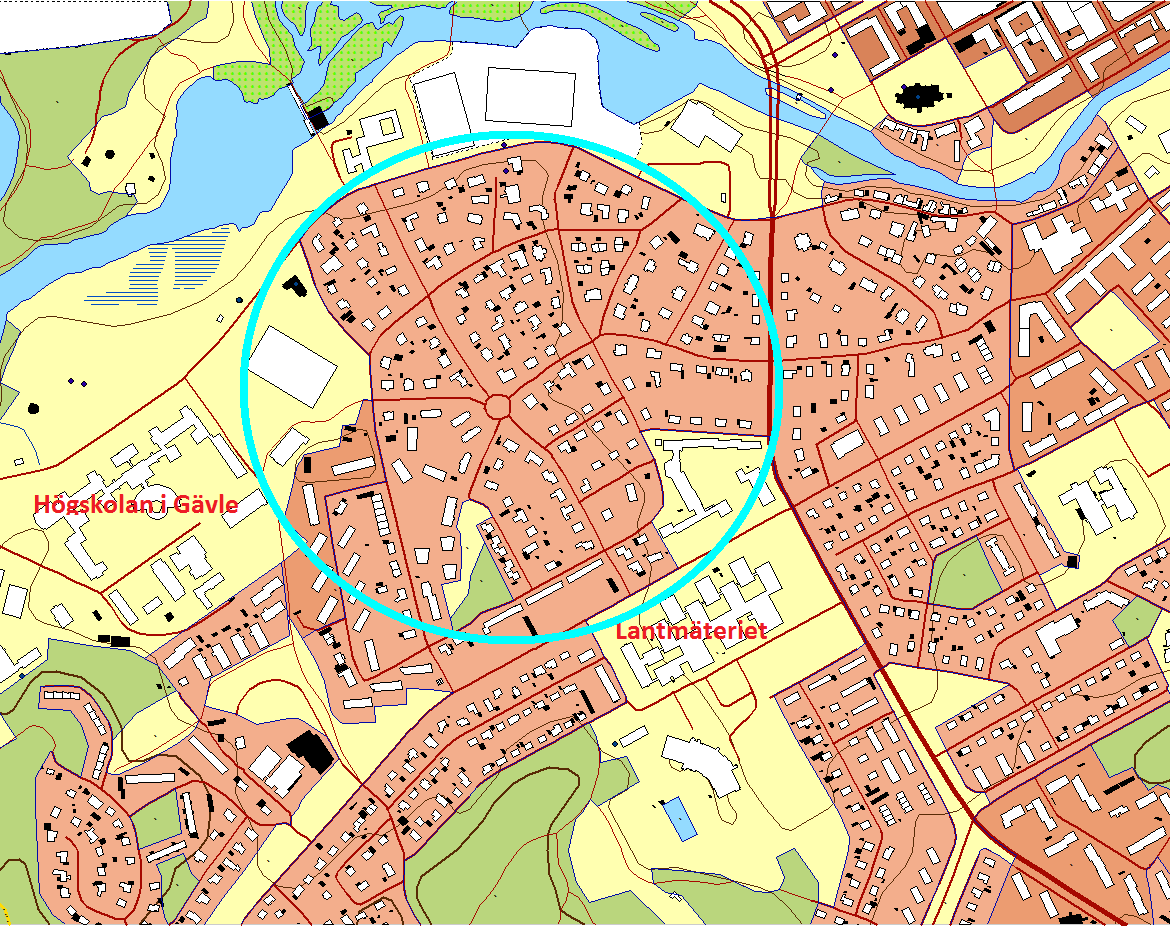 1.4 Begränsningar Studieområdet begränsas till Villastan i Gävle. Ett område som ligger mellan Högskolan i Gävle och Lantmäteriet.