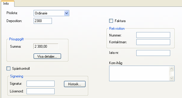 När du tryckt på denna knapp bekräftas att sparningen lyckats i en dialogruta. I denna ruta får du en fråga om du vill skriva ut aktuella utskrifter.