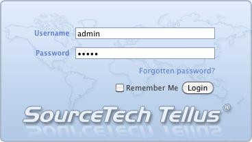 Att administrera SourceTech Tellus SourceTech Tellus administreras via webbgränssnittet. Adressen till denna sida får administratören av tekniker vid installationen.