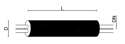 10 Figur 6. Isolerat fjärrvärmerör med dubbelrör och läckagedetekteringstråd, (Nordex 2010, 2010 s.61) Figur 7. Fjärrvärmerör, (Nordex 2010, 2010 s.