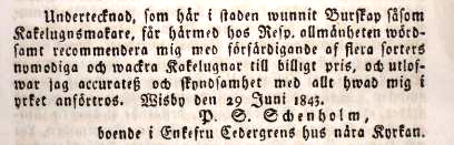 Gotland hade inte då och inte senare heller ett eget kakelugnsmakarämbete, vilket inne- nästan undantagslöst bar att Visby-mästarna var inskrivna i ett ämbete på fastlandet, Stockholm.