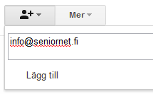 7/7 Kontakter Du får åtkomst till kontakthanteraren i Gmail genom att först klicka på Gmail överst till vänster. Välj sedan Kontakter. Lägg till mina kontakter är nu en ikon.