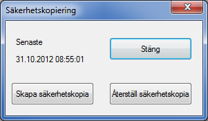 Säkerhetskopiering Med ett Whisper-konto är det möjligt att använda Ciegus säkerhetskopieringstjänst.