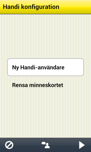 2.6 Välj startskärm Vid tryck på Hem-knappen visas sannolikt en vy liknande den till höger. Här ska man välja vilken startskärm som i fortsättningen ska användas när man trycker på Hem-knappen.