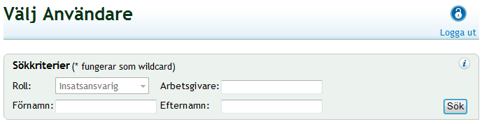 Klicka på knappen Avbryt för att lämna sidan Välj Användare och återgå till sidan Hantera samverkansorganisation.