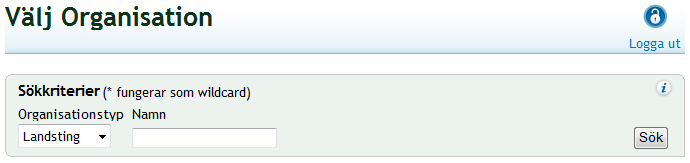 I panelen Valt resultat visas namnen på organisationer som ingår i insatsen. I listan visas samtliga valda organisationer.