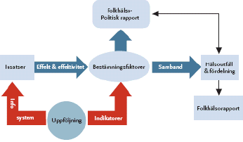 Avgränsningen mellan : Folkhälsopolitisk rapport och Folkhälsorapporten. Sid 33.