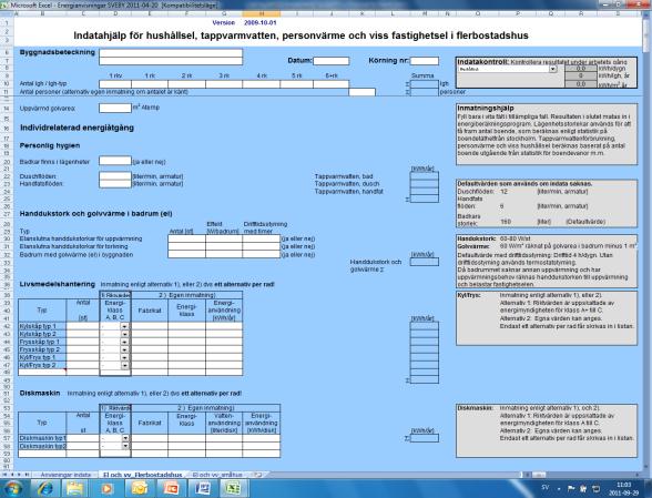 Energianvisningar Verktyg för byggnadsanpassad beräkning av brukarindata för bostäder Sveby 2012 25 Sveby 2012 26 Lämplig redovisning av beräknade energiposter och total energianvändning Lämplig