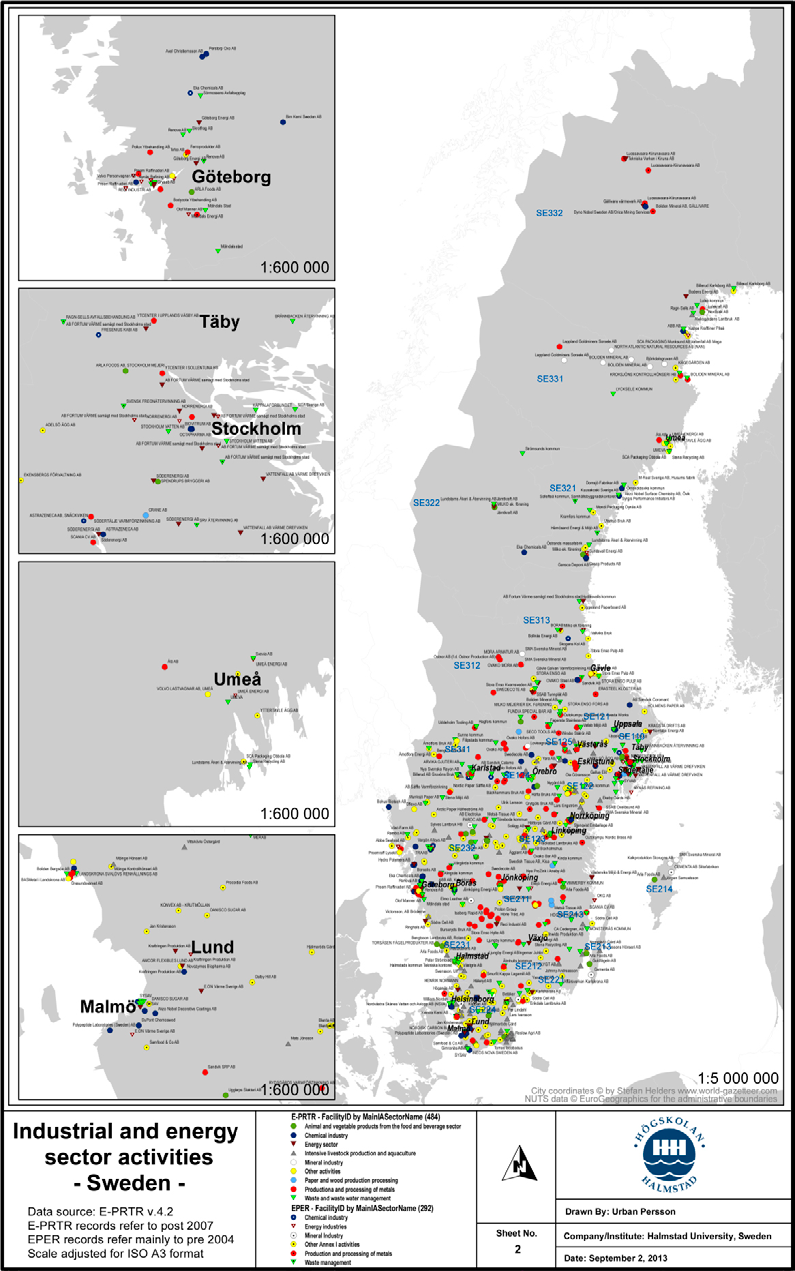 Figur 20 industrizoner med en total