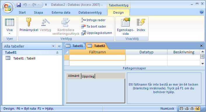 Rent allmänt sparas en Access-databas som en fil med ändelsen mdb. Du kan förstås öppna en befintlig databas genom att starta Access och välja Öppna från Arkiv-menyn.