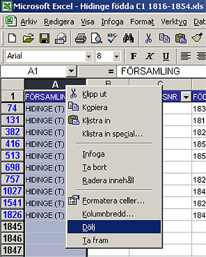 Anpassad utskrift Jag vill ha en utskrift på barn som är födda i Lövbråten. Uppgifterna som jag vill ha är: födelsedatum, barnets namn, födelseplats och föräldrarnas namn.