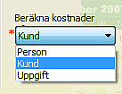 3.2 COMMON SETTINGS, NEDRE DELEN I nedre delen av Common Settings ställer administratören in TimeCard så som det passar organisationens behov. 3.2.1 VAD SKA KOSTNADEN BERÄKNAS EFTER?