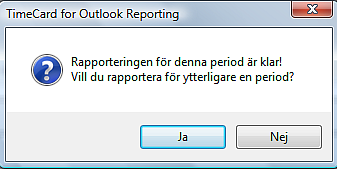 7.7 SÄNDA RAPPORT När du klickar OK för att sända din rapport till databasen får du en varning om att data inte kan ändras när du väl har skickat in dem.