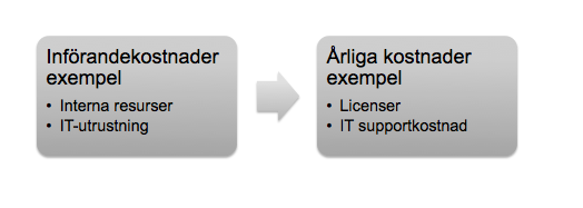 16. Löpande årliga kostnader Exempel på löpande årliga kostnadsposter för support, drift och förvaltning Resurser för förvaltning Licens Databyrån Kringutrustning Kommentar Se prislista för ProSang