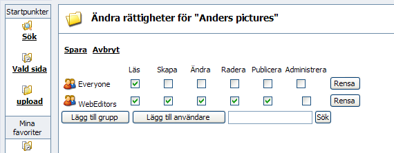 52 Redaktörshandbok EPiServer 4.30 Ändra namn på katalog Ändra namn på en katalog genom att högerklicka på katalogens namn och välj Ändra katalognamn. Skriv in det nya namnet och välj Spara.