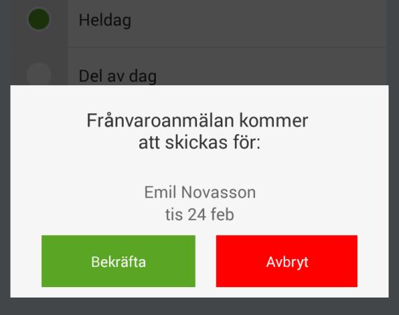 Frånvaroanmälan Om skolan har funktionspaket Frånvaro kan frånvaroanmälan göras av elev