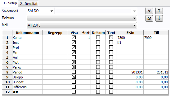 Aggregerat resultat Fråga intäkt Klistra in det aggregerade resultatet i Excel. OBS, glöm inte att ange Text som format för den kolumn som avser DNR.