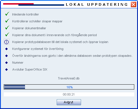 Tänk på att alltid starta SuperOffice innan ni kopplar upp er mot servern.