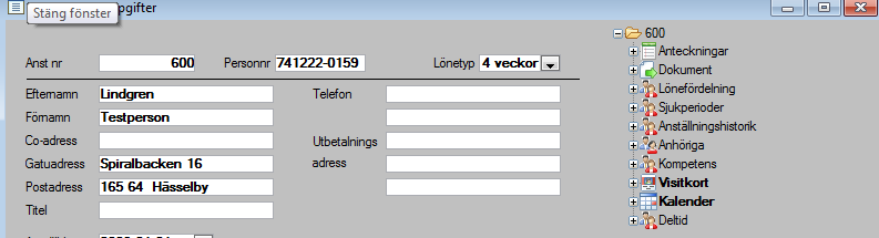 nvändarhandledning vser: Utbildningsdokument 9.00 25[86] insänd, så att bocken inte av misstag står kvar när det är dags att skicka nästa års kontrolluppgifter.