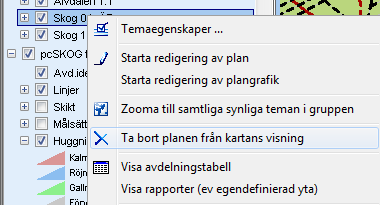 En lista med tillgängliga planer öppnas. Välj den eller de planer du vill öppna.