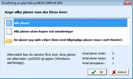 När version 2011 installeras på en dator där version 2009 redan finns kommer en kopiering och konvertering av dina planer att göras. Man behöver inte avinstallera version 2009 eller tidigare.