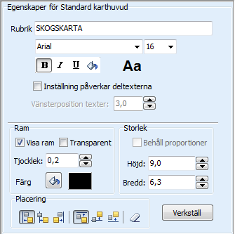 Egenskaper för karthuvudet visas.