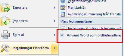 Här kan du ändra teckensnittet och storleken på textfonten. Markera om du vill ändra generella eller gröna kommentarer.