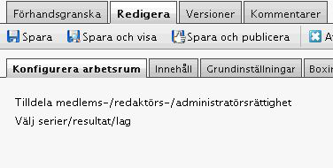 Arbetsrumslista Ställ dig med muspekaren i trädet där du vill skapa din Arbetsrumslista och högerklicka. Välj Skapa ny och Arbetsrumslista. Det är bara under denna sidmall du kan skapa ett arbetsrum.