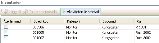 18 Service Resultatet visas i söklistan OBS! Att man kan ha flera beskrivningar med samma namn om man vill. Dubbelklicka på den beskrivning som ska lämnas tillbaka.