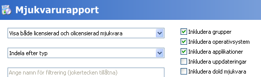 24 Netlog - Gruppera mjukvara Funktionen Gruppera mjukvara gör att administratören själv ska kunna gruppera mjukvara med tillhörande licenser.