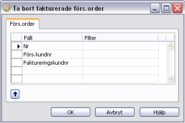 Utrensning Som tidigare nämnt så ligger försäljningsorderna kvar under Försäljning och marknadsföring Orderbearbetning Samlingsfaktura Order.