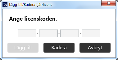 Lägga till eller radera din fjärrlicens Lägga till eller radera din fjärrlicens Detta avsnitt förklarar hur man aktiverar delning av en fjärrstyrd whiteboard genom att lägga till en licenskod för