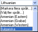 Tolkningsspråk FineReader tolkar både enkla och flerspråkiga (t.ex. engelska och franska) dokument.