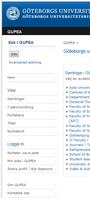 GÖTEBORGS UNIVERSITETSBIBLIOTEK, DIGITALA TJÄNSTER Registrera ett