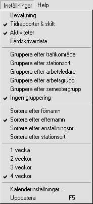 Gruppering Sortering mm I menyn Inställningar finns ett antal alternativ du kan välja för att anpassa din kalender som du vill ha den.