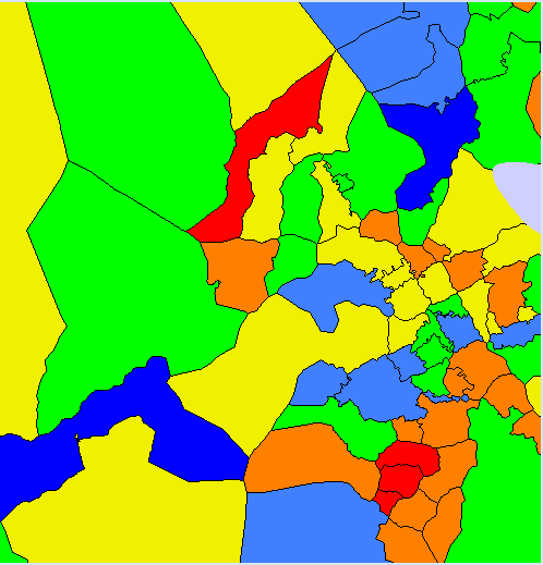 Jämfört med den icke utjämnade geografianalysen så ser parameterskattningarna väldigt lika ut.