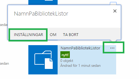 Administrera Det finns två sätt att komma till inställningar för ditt bibliotek eller din lista. Metod 1 1. Navigera till ditt bibliotek 2. Klicka på fliken BIBLIOTEK 3.