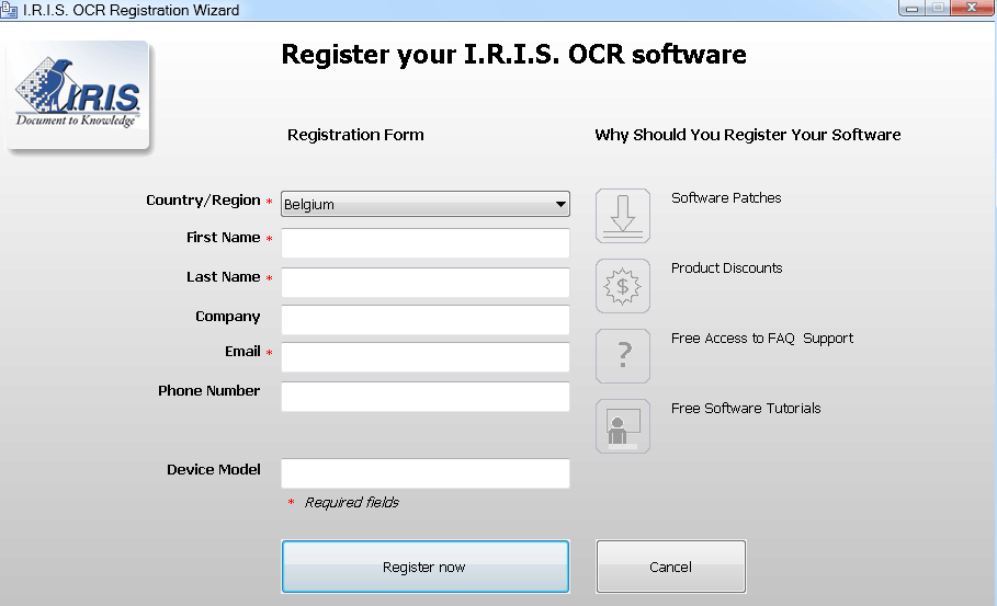 Readiris TM 14 - Användarhandbok SÖKA EFTER UPPDATERINGAR När du registrerar din kopia av Readiris är du berättigad till gratis programuppdateringar.