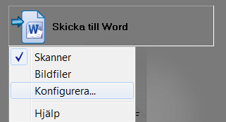 Avsnitt 3: Grundläggande dokumentbearbetning Klicka sedan på Konfigurera för att bestämma Utformat, Formateringsalternativ och Molndestinationer.