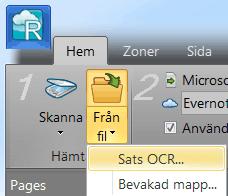 Readiris TM 14 - Användarhandbok BEARBETA SATSER MED BILDFILER (Det här avsnittet gäller endast Readiris Corporate) När du bearbetar