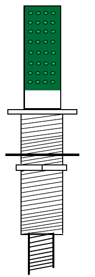Anslutning termostat 4900 38 OFF Täckbricka Spärrkapp Skruv 2m Anslutning badkar 1/2 (R15) utvändig gänga. Dusch 3/8 (R10) utvändig gänga.