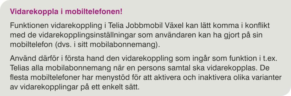 Telia Jobbmobil Växel Företagsadministratör Handbok 52 10.