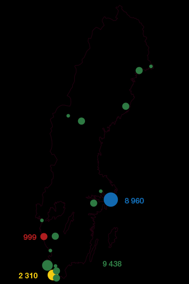 Sverige Antal lägenheter 21 707 Jämförbara fastigheter: Marknadsvärde, Mkr 23 885 Medelhyra, början av perioden SEK/kvm/år 1 074 - kronor/kvadratmeter 14 063 Medelhyra, slutet av perioden SEK/kvm/år