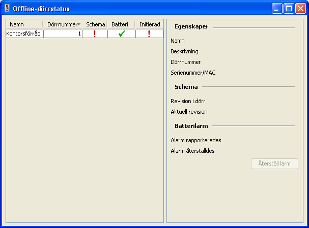 Detta sker även när en offline-dörr inte är fullständigt uppdaterad med ny schemainformation eller att dess batteri håller på att ta slut.