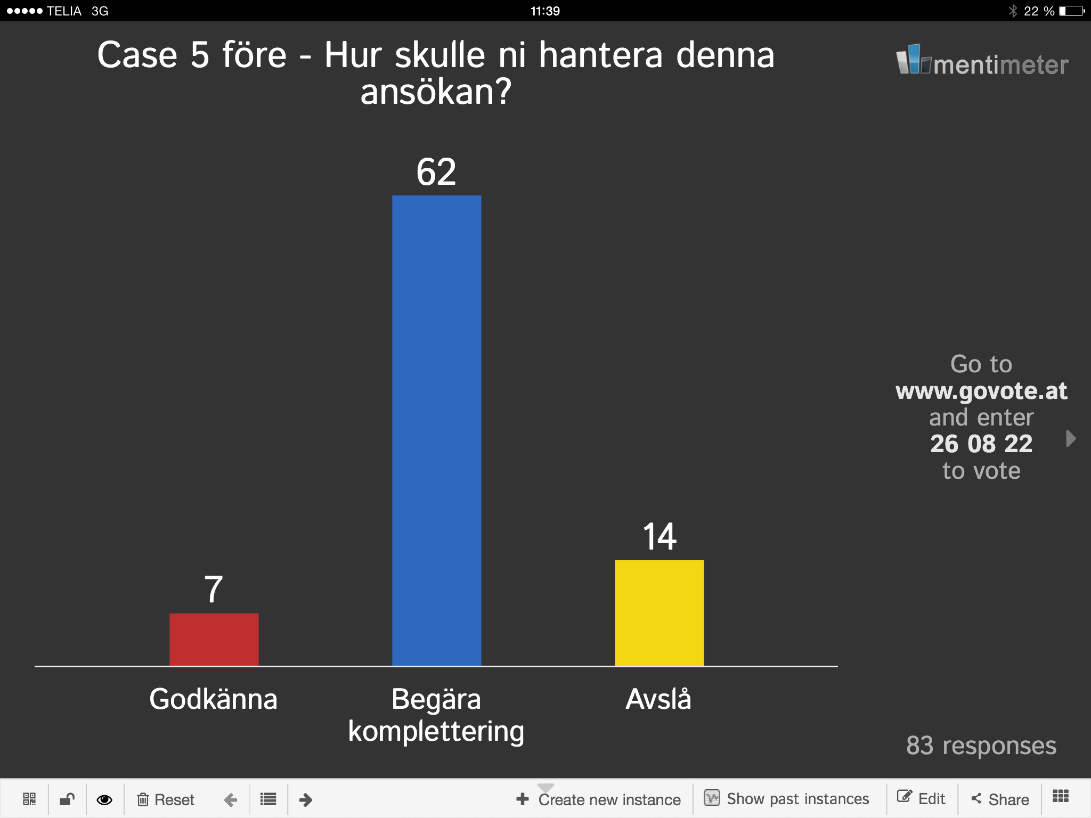 Hur skulle ni hantera denna ansökan?