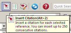 Cite While You Write Word 2007 1. Gå till dokumentet i Word och ställ markören i texten där du vill infoga referenser/er 2.