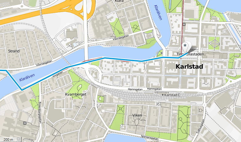 . Det er som sagt mange måter å legge opp Unionsleden vest for Karlstad.