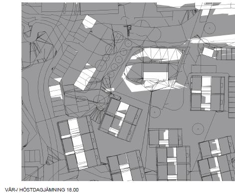 Illustration av planerade hamnmagasin utmed Hamnvägen Solstudie Inom planområdets centrala del finns en