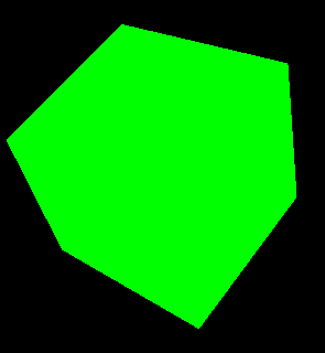 Figur 5.4, Kub från kodexempel (roterad för tydlighet).. 5.1.3 Shaders Shaders kan ses som program vilka kan appliceras på olika objekt för att hantera dess attribut.
